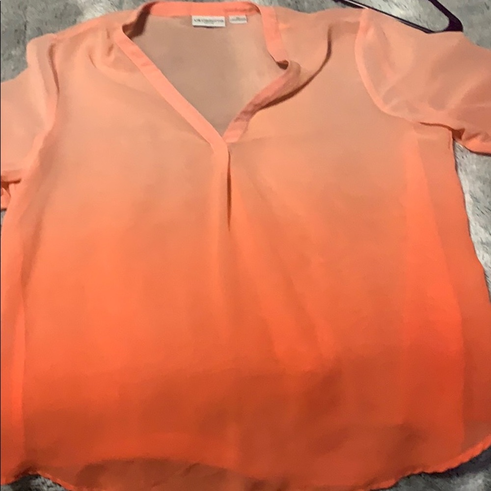 Sheer ombré blouse